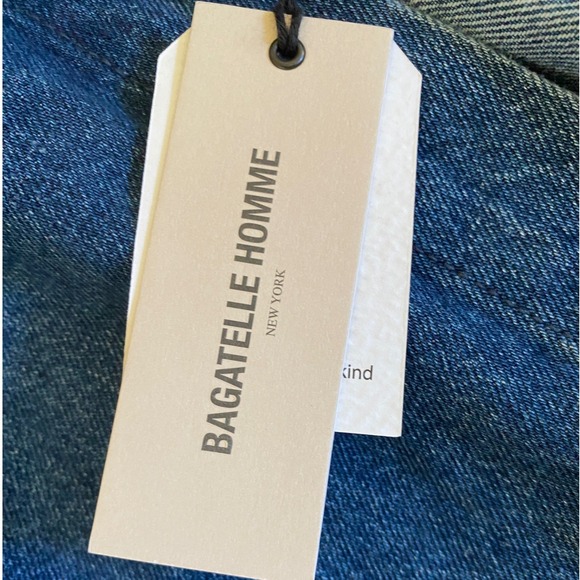 BAGATELLE HOMME Men's Denim Shirt Jacket Blue Button Up Size L NWT - Picture 8 of 11